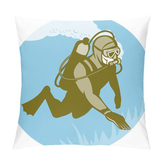 Personality  Frogman Scuba Diver Diving Pillow Covers