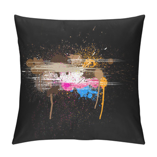 Personality  Isolated Striped Grunge Splashes Design Pillow Covers