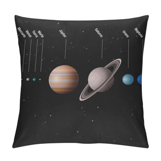 Personality  Planetary System SPANISH LABELING Pillow Covers