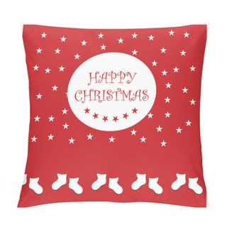 Personality  Christmas Card With Socks Pillow Covers