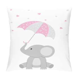 Personality  Baby Elephant - Pink Baby Shower Pillow Covers
