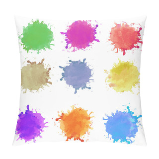 Personality  Watercolor Blots Set Pillow Covers