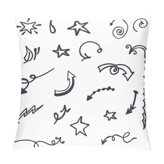 Personality  Pencil Sketch Decorative Elements Pillow Covers