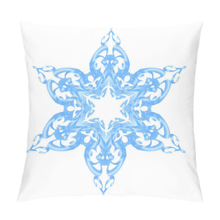 Personality  Blue Ornate Snowflake Pillow Covers