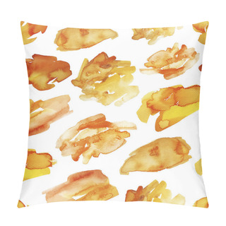 Personality  Orange Abstract Watercolor Background. Pillow Covers