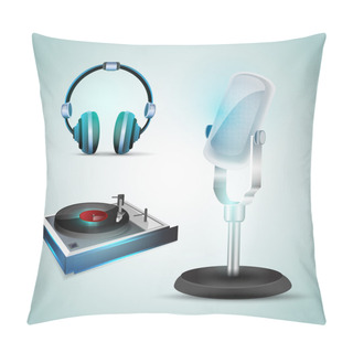 Personality  Audio Tools Vector Icons Pillow Covers