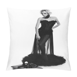 Personality  Sexy Ballerina Dancer Girl With Blond Hair In Luxurious Dancing Clothes   Pillow Covers
