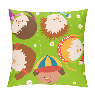 Personality  Kids Enjoying Spring Pillow Covers