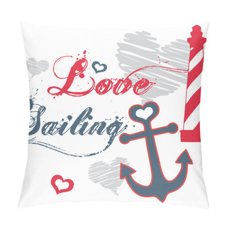 Personality  Blue Marine Card Pillow Covers