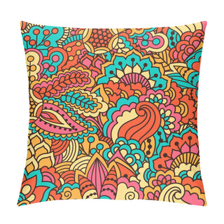 Personality  Hand Drawn Seamless Pattern With Floral Elements. Pillow Covers