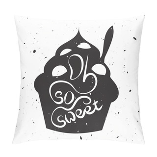 Personality  Vintage Style Card With Frozen Yogurt. Pillow Covers
