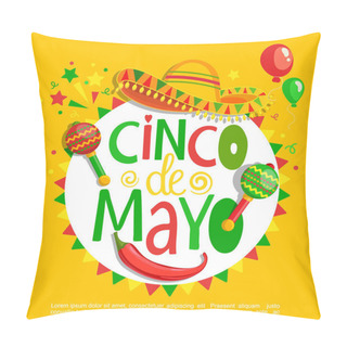 Personality  Cinco De Mayo, Lettering Poster Pillow Covers