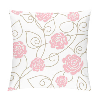 Personality  Seamless Floral Pattern With Roses Pillow Covers