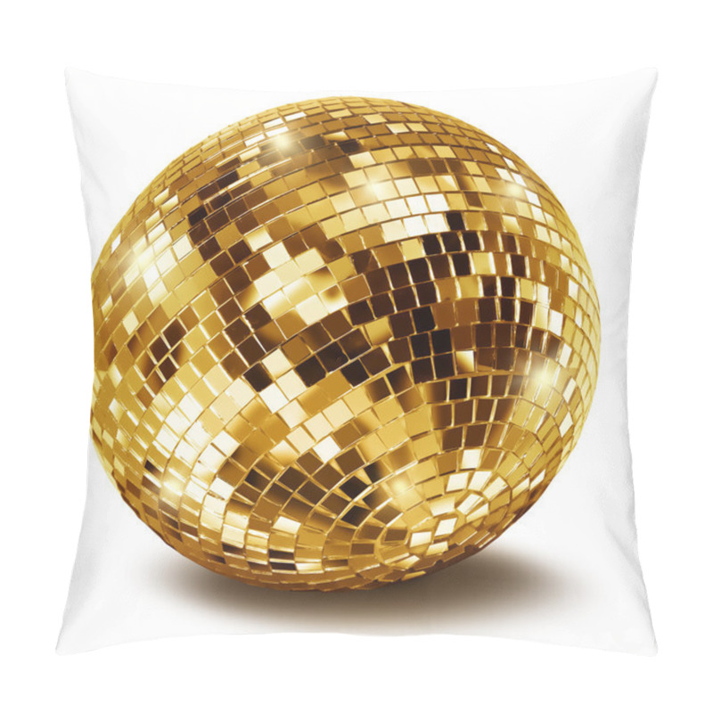 Personality  Golden Disco Mirror Ballall Pillow Covers