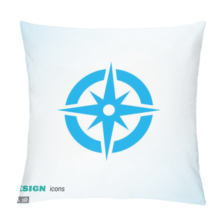 Personality  Compass Web Icon With Wind Rose Pillow Covers