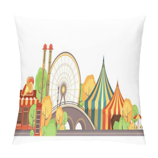 Personality  Carnival City Park Pillow Covers