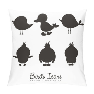 Personality  Birds Icons Pillow Covers