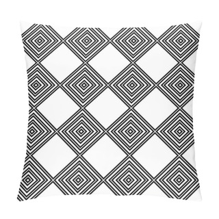 Personality  Ethnic Seamless Surface Pattern Design With Geometric Figures. Repeated Rhombuses Ornamental Abstract Background. Tribal Embroidery Motif. Checkered Wallpaper. Digital Paper, Print, Page Fill. Vector. Pillow Covers