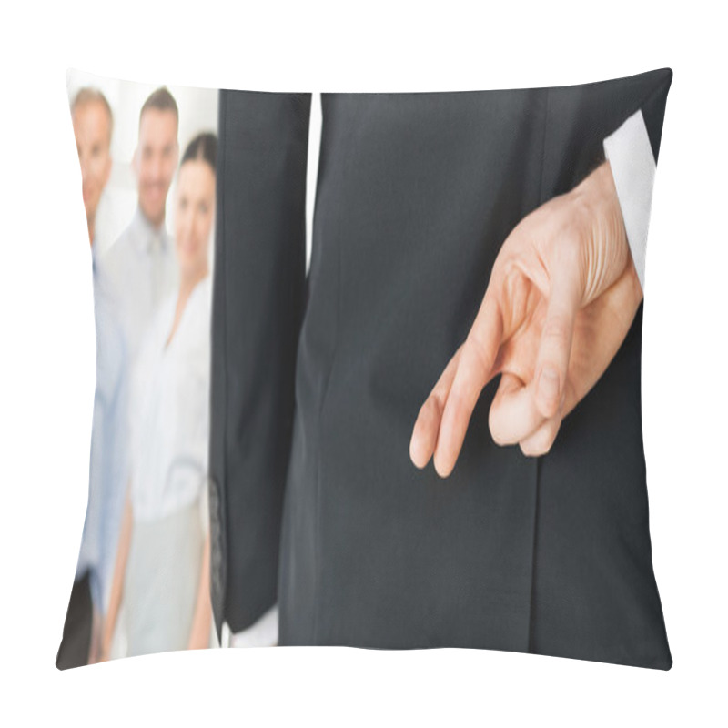 Personality  Man with crossed fingers pillow covers