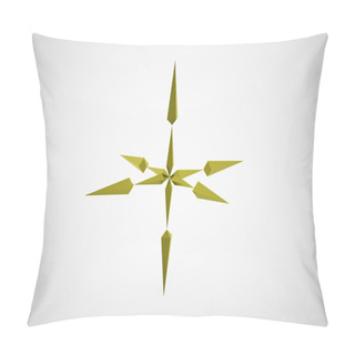 Personality   North Navigation Compass Rendered Pillow Covers