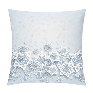 Personality  Abstract Background With Snowflakes Pillow Covers