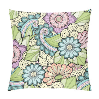 Personality  Seamless Pattern With Stylized Flowers. Ethnic Background. Pillow Covers