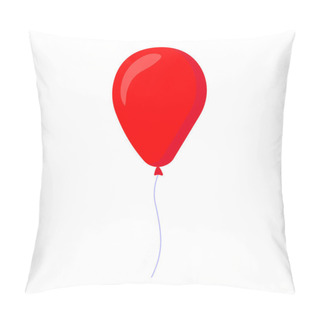 Personality  Cartoon Red Baloon. Decorative Party Element. Birthday Themed Vector Illustration For Icon, Stamp, Label, Certificate, Brochure, Gift Card, Poster, Coupon Or Banner Decoration - Vector Illustration Pillow Covers