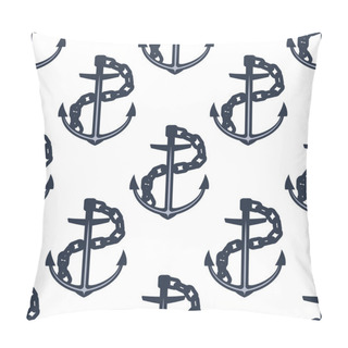 Personality  Ship Anchors Nautical Seamless Pattern Pillow Covers