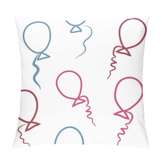 Personality  Kites Hand Drawn Seamless Colored Line Pattern Pillow Covers