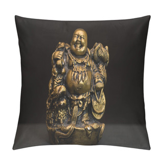 Personality  Chinese Figurine Hotei, The Laughing Buddha Is A Symbol Of Prosperity And Money, Pillow Covers