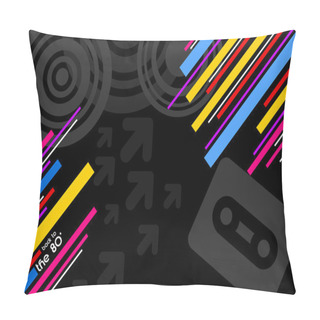 Personality  80s Pop Music Background Pillow Covers