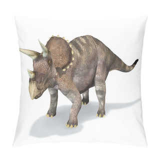 Personality  Photorealistic 3 D Rendering Of A Triceratops. Pillow Covers