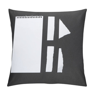 Personality  Arranged Ripped Papers On Tabletop Pillow Covers