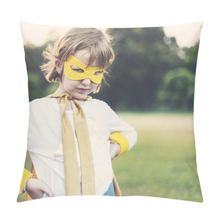 Personality  Superherou Girl Play At Park Pillow Covers