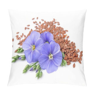 Personality  Flax Seeds With Flowers Pillow Covers