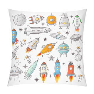 Personality  Collection Of Sketchy Space Objects Pillow Covers