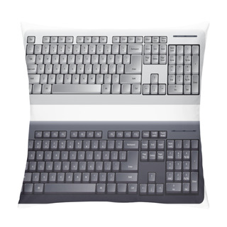 Personality  Computer Keyboard In White And Black Color Pillow Covers