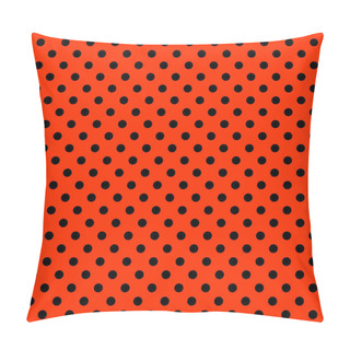 Personality  Bright Red & Black Polkadot Pattern Pillow Covers
