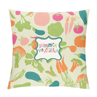 Personality  Vegetable Seamless Background Pillow Covers