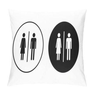 Personality  Toilet Icon Set. Restrooms Icon Vector. Bathroom Sign. Wc, Lavatory Pillow Covers