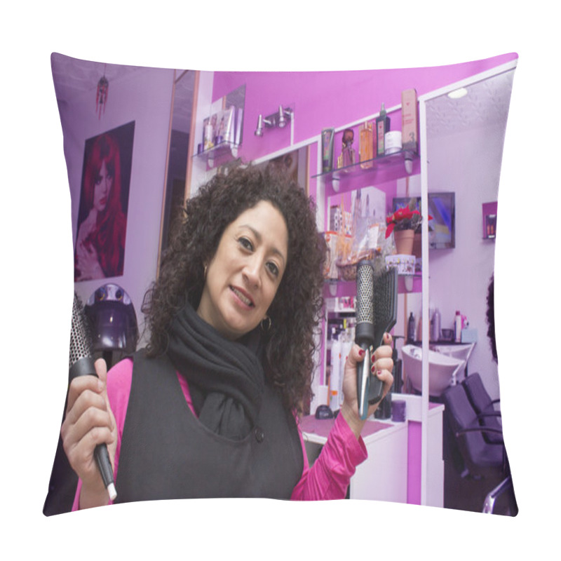 Personality  Hairdresser With Hair Dryer Pillow Covers