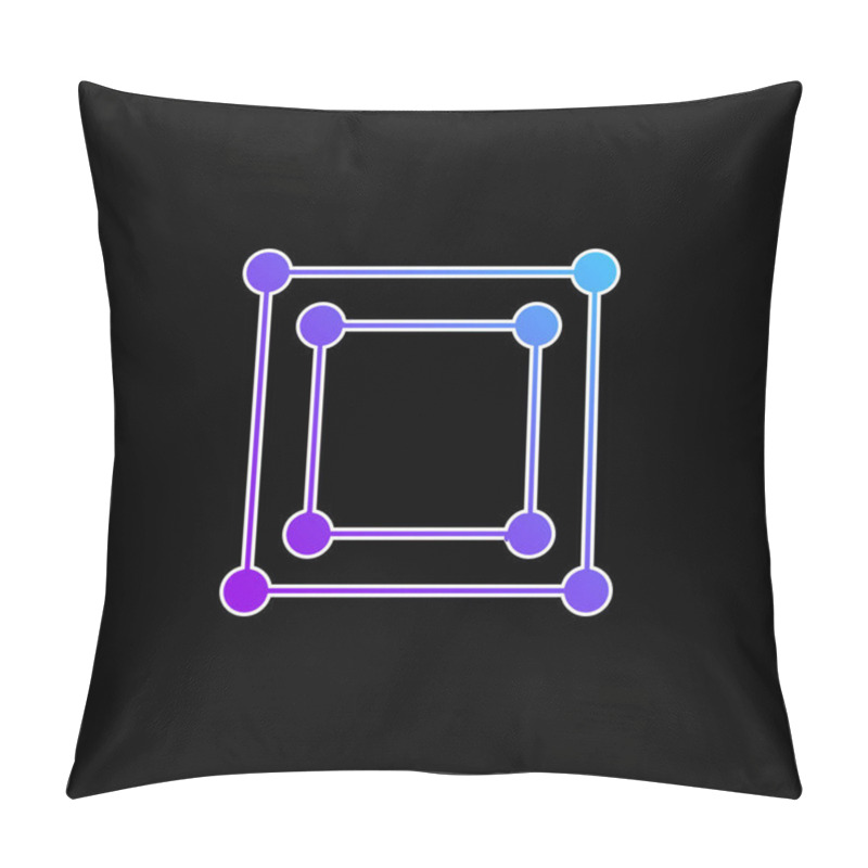 Personality  Bounding Box Blue Gradient Vector Icon Pillow Covers