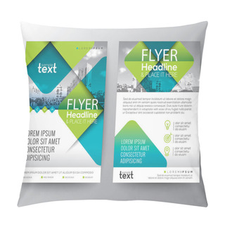 Personality  Abstract Cross Diagonal Square Shape With Green Color. Graphic  Element Background For Brochure Cover Flyer Poster Design Pillow Covers