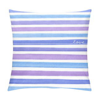 Personality  Bright Watercolor Lines With Romantic Calligraphy. Pillow Covers