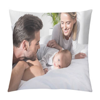 Personality  Parents With Baby Boy Pillow Covers