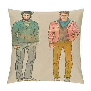 Personality  Hipster Fashion Trendy Men. Pillow Covers