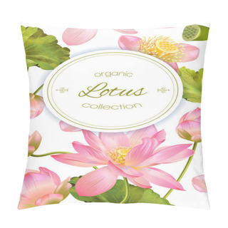 Personality  Lotus Flower Banner Pillow Covers