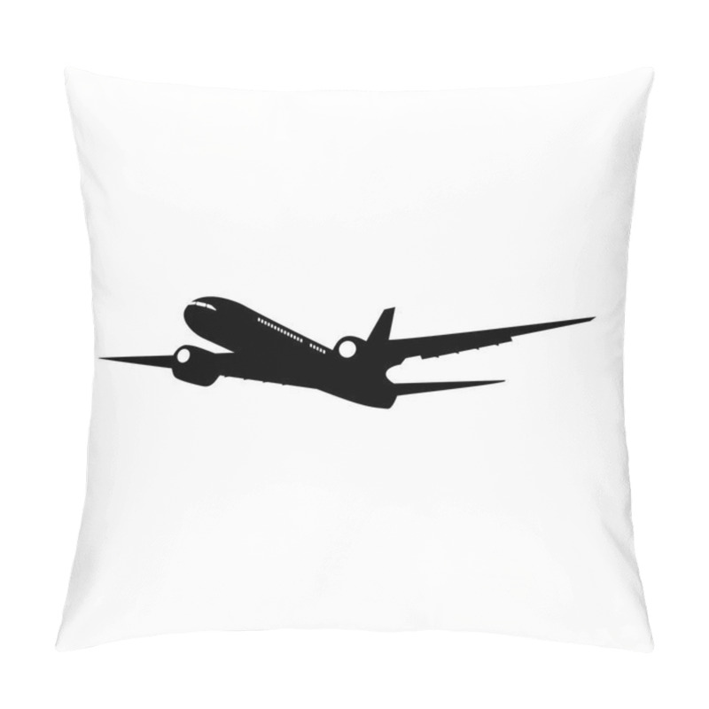 Personality  Blue and white plane vector icon pillow covers