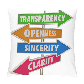 Personality  Transparency Words Arrows 3d Illustration Pillow Covers