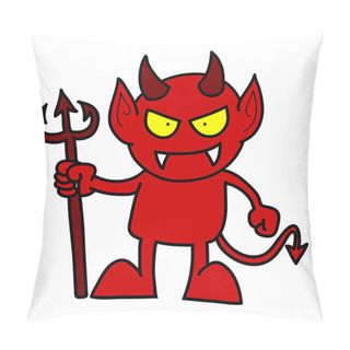 Personality  Cartoon Red Devil Pillow Covers